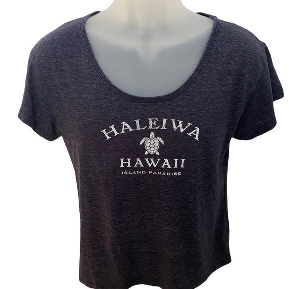 Haleiwa, Hawaii Honu Island Paradise Navy Blue Tee Shirt Women S Small - Picture 1 of 4